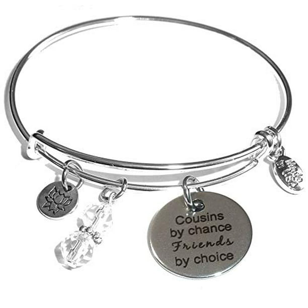Bracelet Custom With Faith All Things Are Possible Family Charms Silver Wire Bracelet 
